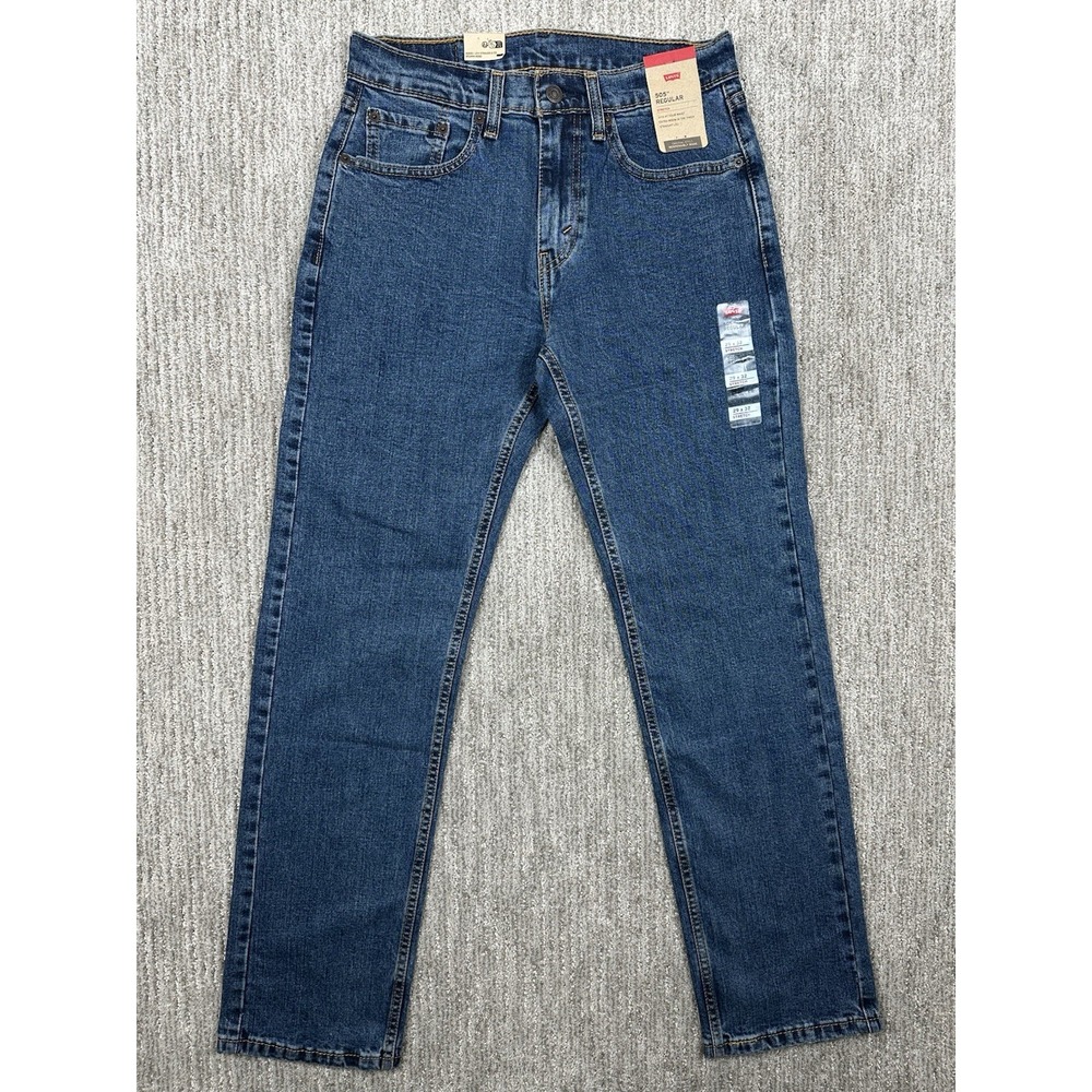 Levi's Mens 505 Regular Fit Size 29x32 Straight Leg Jeans Medium Wash Denim